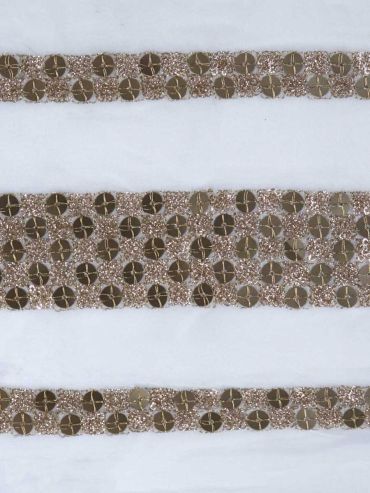 White Zari And Sequins Embroidered on Bamberg Georgette