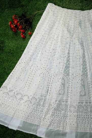Ivory White Gota Patti Chikankari Lehenga Set – Dress365days